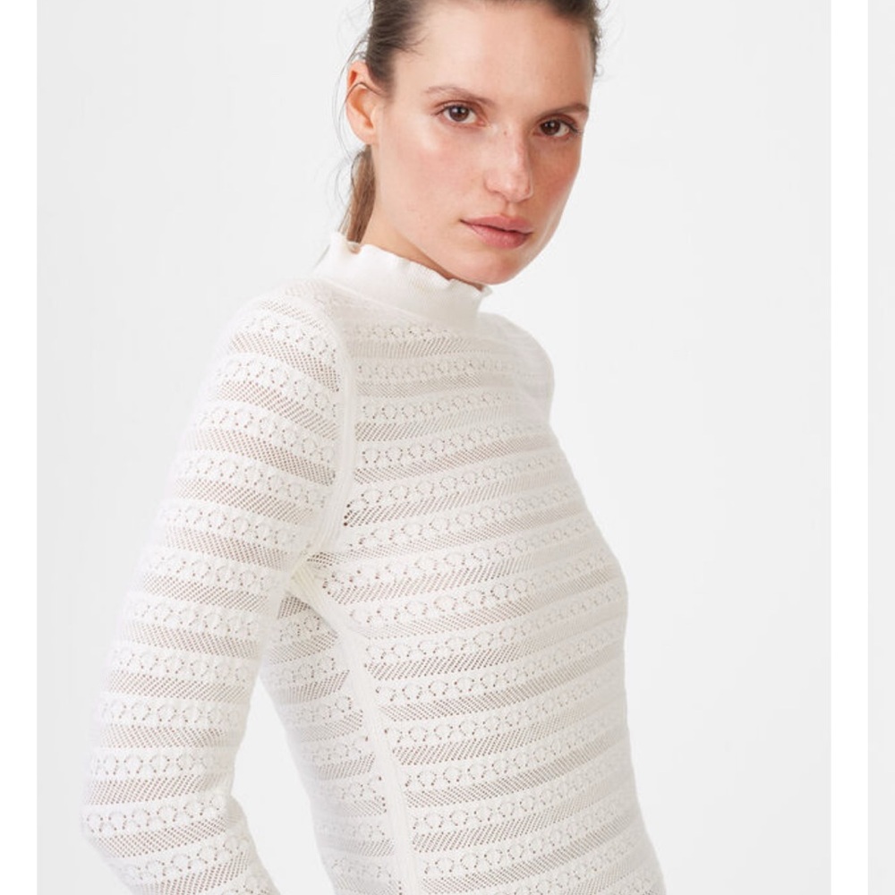 Club Monaco Kavie Sweater Size Medium Blanc de Blanc EUC